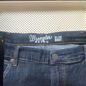 Wrangler Retro Slim Boot Dark Blue Jeans